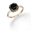 טבעת Black on Black - זהב צהוב