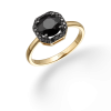 טבעת אליזבת Extra Black - זהב צהוב