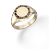 טבעת דין שחורה - זהב צהוב