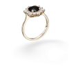 טבעת אלכסה שחורה - זהב צהוב